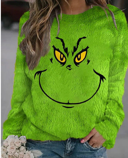 Dámská zábavná vánoční vyšívaná mikina