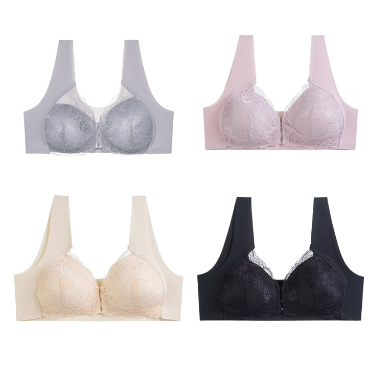 velké spodní prádlo s přední knoflíkovou podprsenkou bez ocelového kroužku