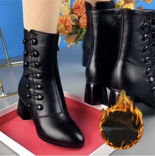 Bavlněné polobotky, dámské kozačky s měkkou podrážkou, teplá móda