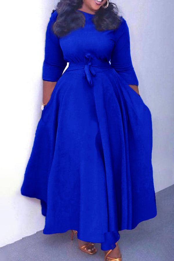 【S-3XL】 Šaty s 3/4 rukávem