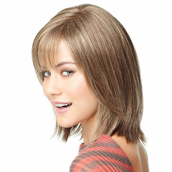 💁♀️Krátké hnědé vlasy se šikmými okraji