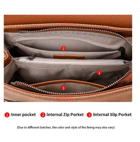 Moderní klasická dámská peněženka z kostkované hovězí kůže