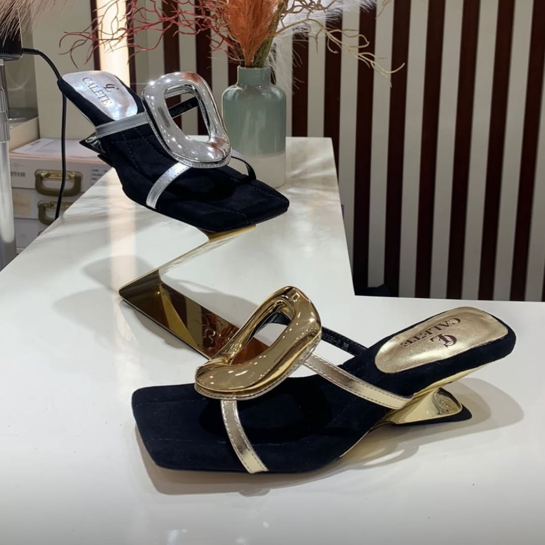 Dámské letní módní sandály s kruhovým podpatkem