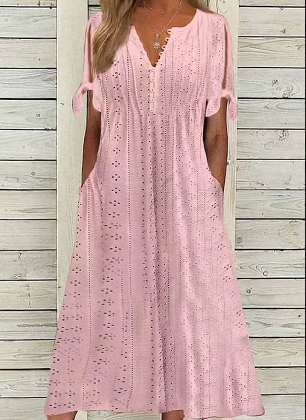 Elegantní šaty s výstřihem do V pro ženy