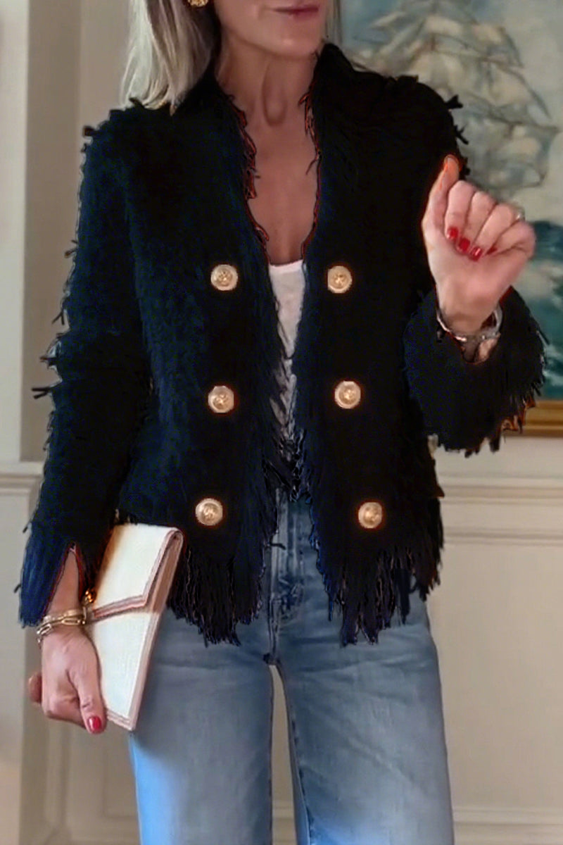 Dámský elegantní kardigan s střapcem