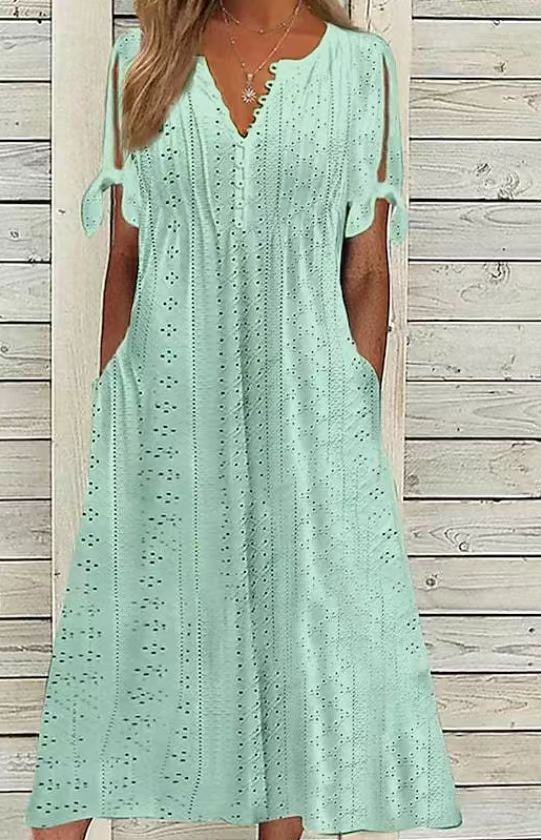 Elegantní šaty s výstřihem do V pro ženy