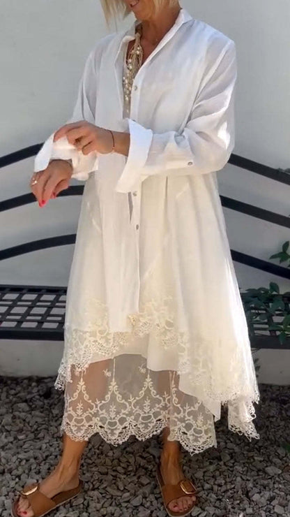 Dámská dutá podvazková sukně s kulatým výstřihem + kardigan ležérní kostým