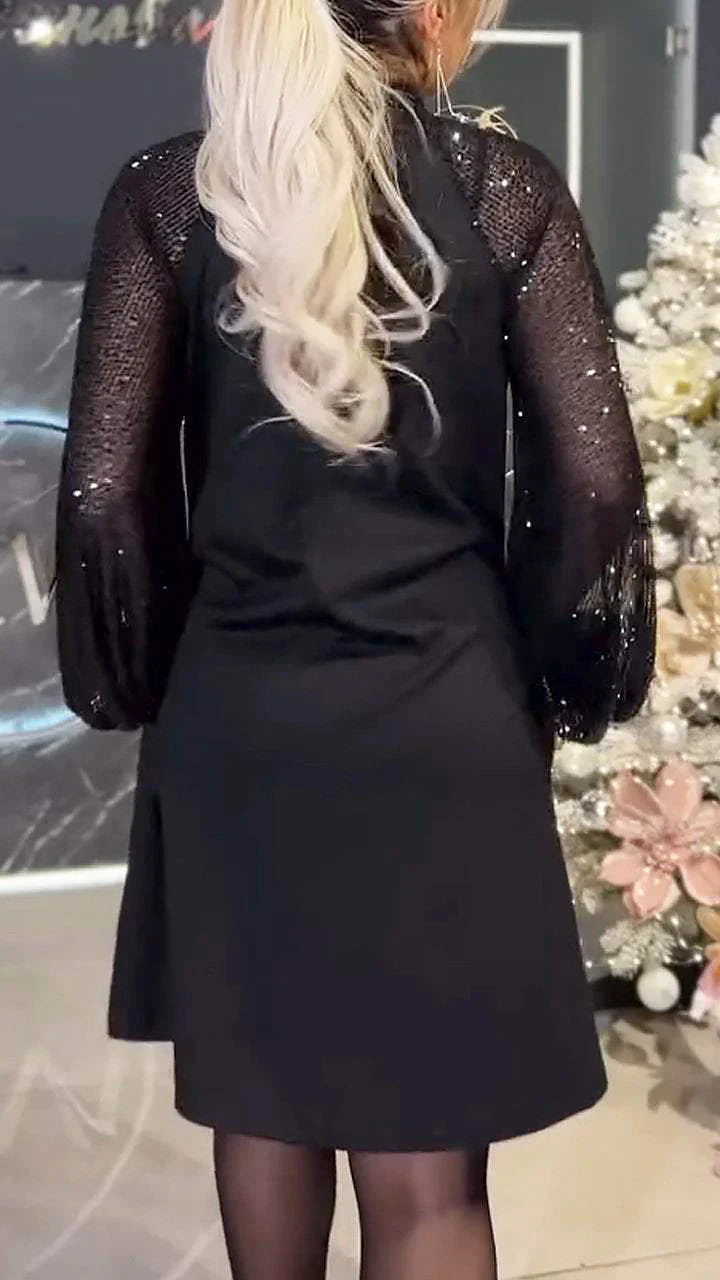 Dámské šaty s patchworkovými flitry