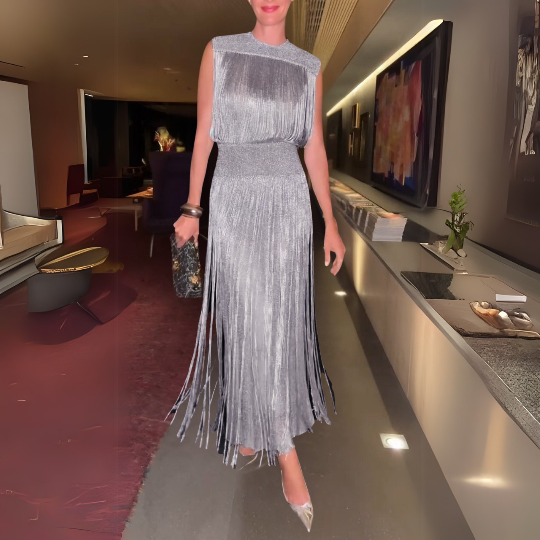 Dvoudílné šaty s třásněmi