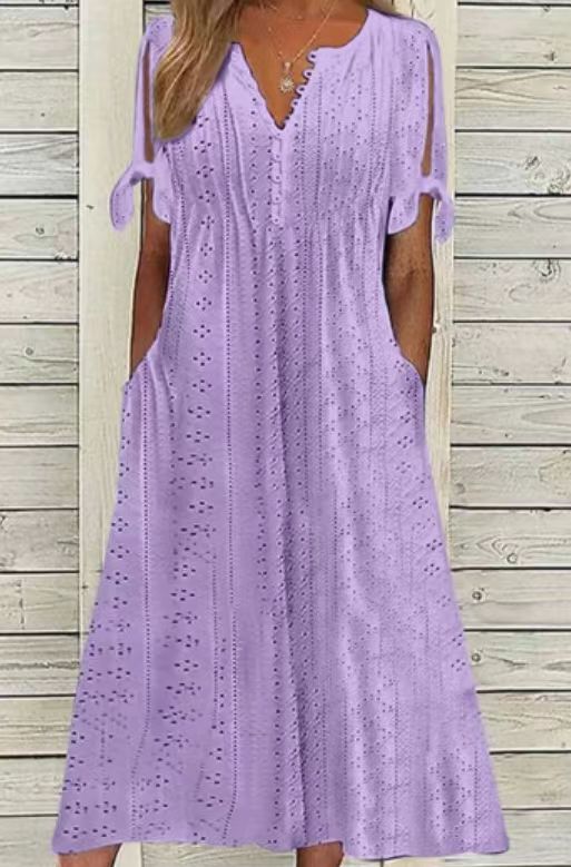 Elegantní šaty s výstřihem do V pro ženy