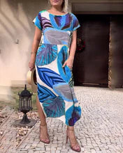 Květinové volné šaty z bavlny a lnu