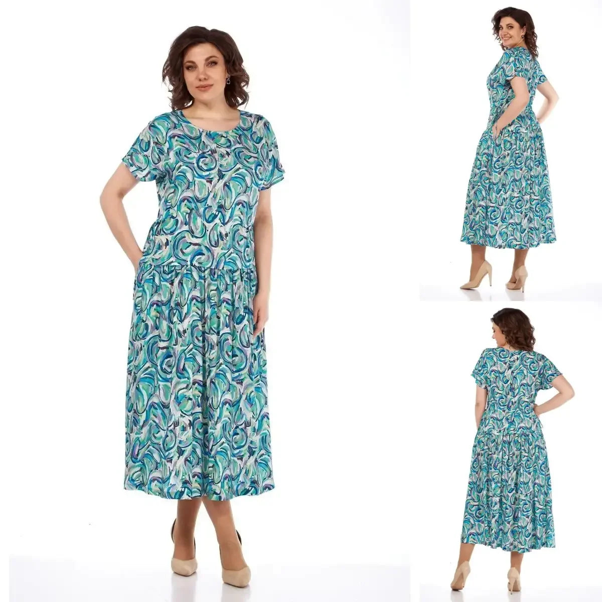 [🔥Nejprodávanější]👗🌺Letní šifonové šaty s potiskem