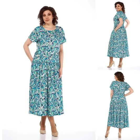 [🔥Nejprodávanější]👗🌺Letní šifonové šaty s potiskem