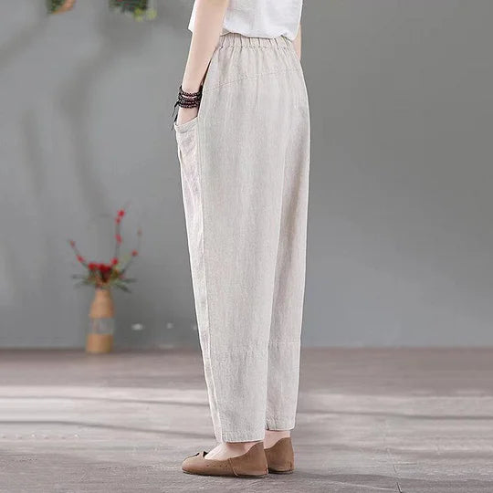 Vintage bavlněné a lněné kapsičky s elastickým pasem se stahovací šňůrkou