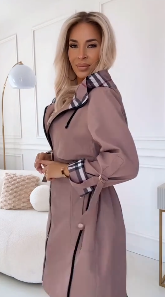 Moderní a všestranný dámský patchworkový kabát