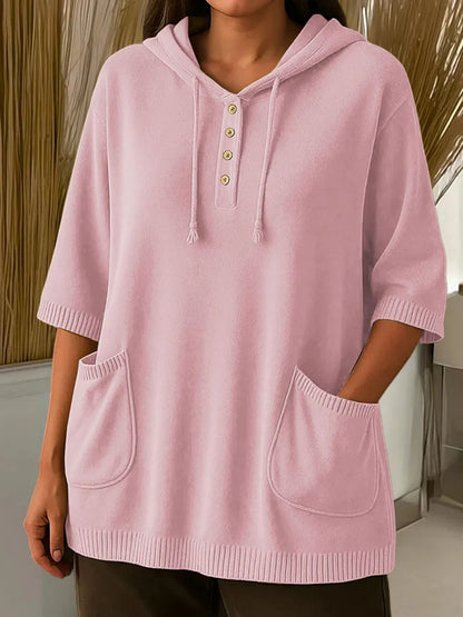 Dámská jednobarevná mikina bez rukávů střední délky