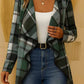 Dámský ležérní volný kostkovaný kardigan s dlouhým rukávem