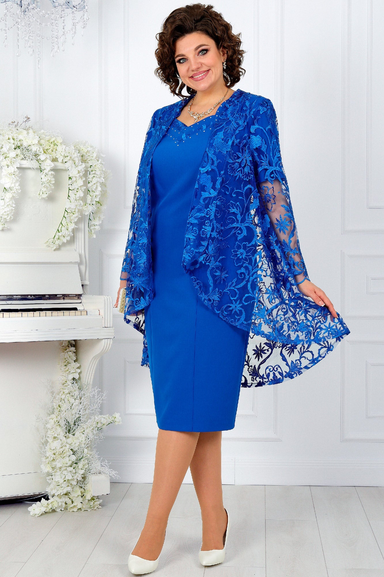 Elegantní dvoudílná krajková sukně