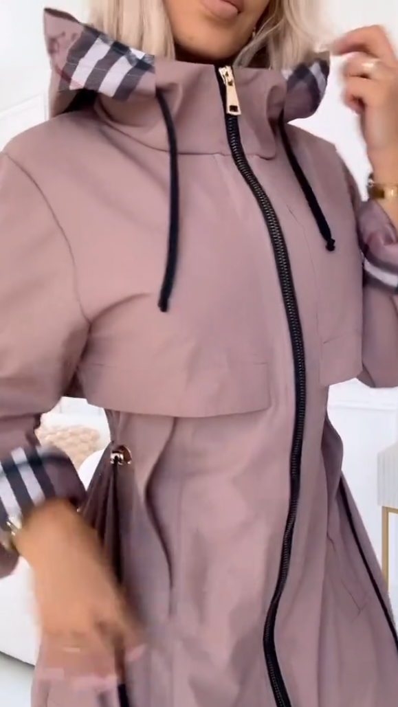 Moderní a všestranný dámský patchworkový kabát