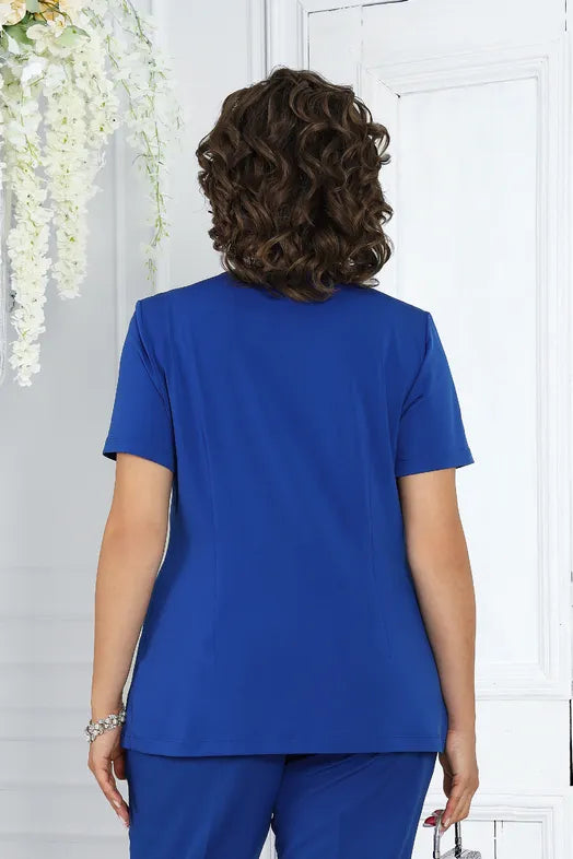 Elegantní a luxusní modrý třídílný oblek