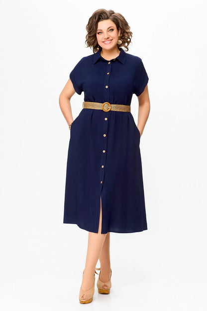 Pohodlné šaty s páskem