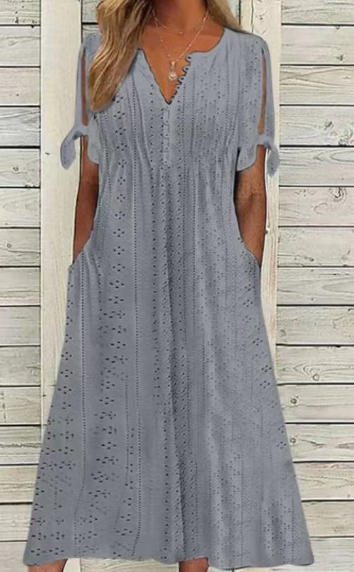 Elegantní šaty s výstřihem do V pro ženy