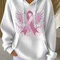 Dámská mikina s potiskem křídel a stuhy