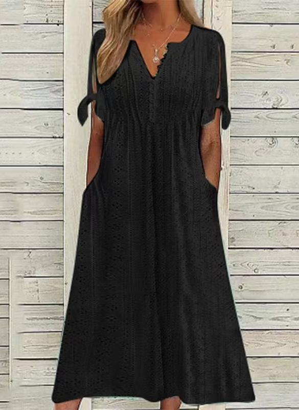 Elegantní šaty s výstřihem do V pro ženy