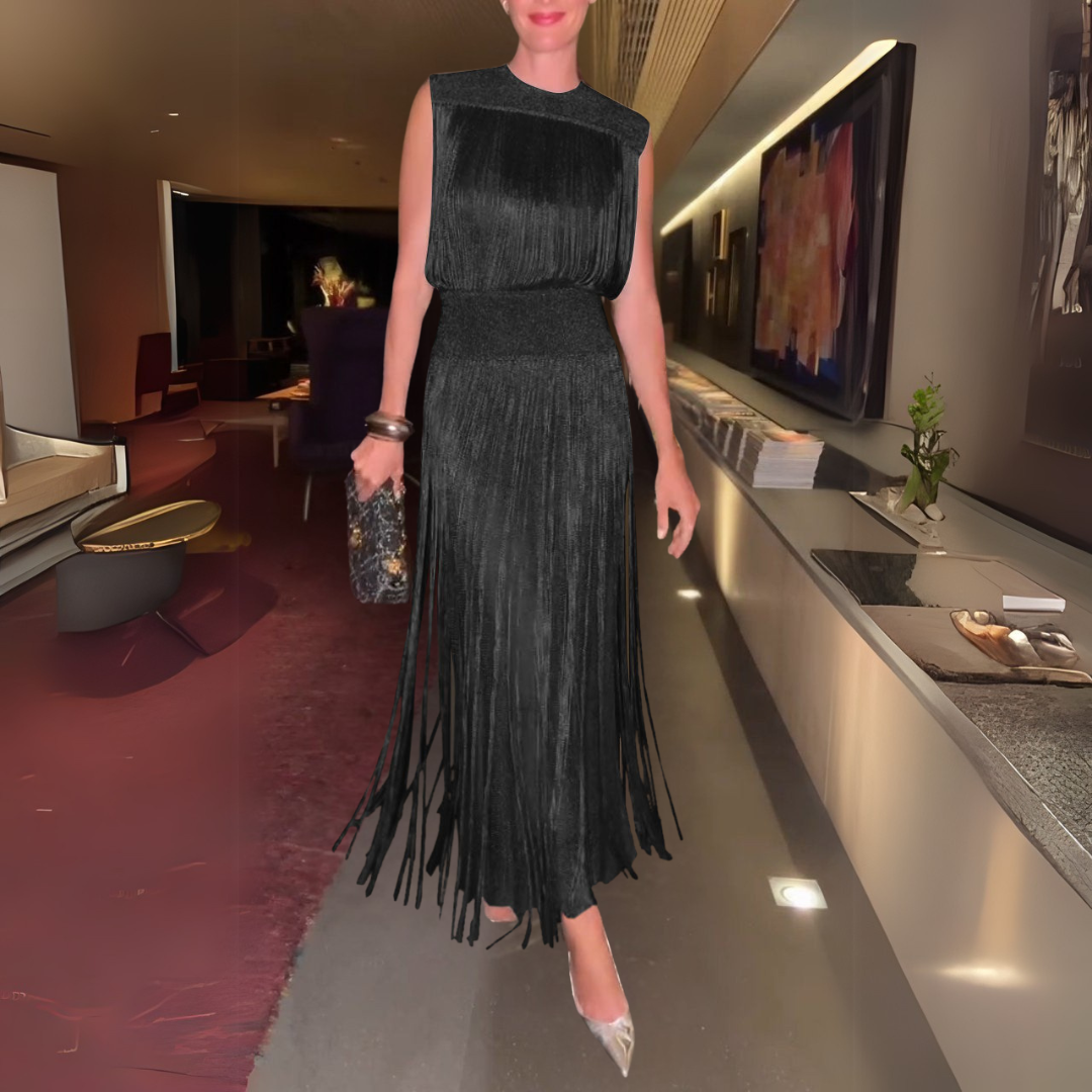 Dvoudílné šaty s třásněmi