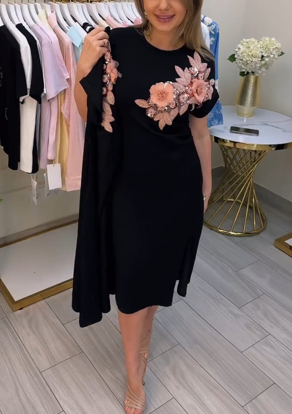 💖 Žhavý letní výprodej 50% SLEVA🌼Dámská květinová sukně s kulatým výstřihem a 3D potiskem