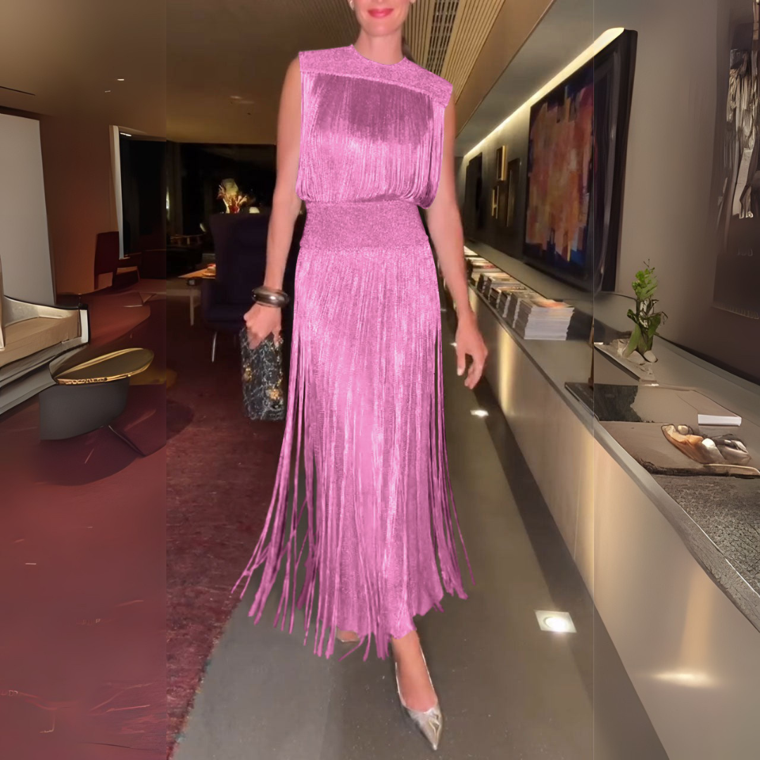 Dvoudílné šaty s třásněmi