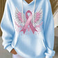 Dámská mikina s potiskem křídel a stuhy