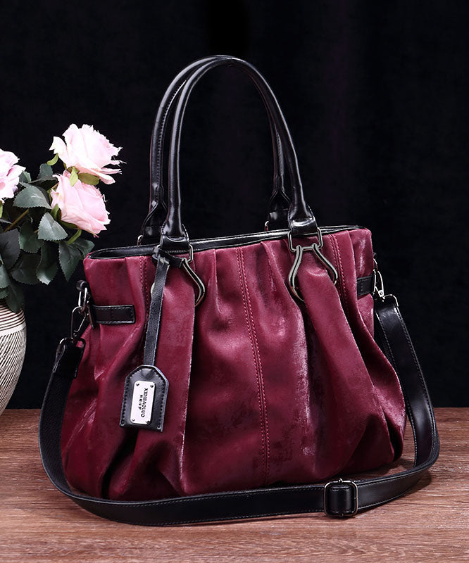 Moderní černá telecí kožená taška s velkou kapacitou