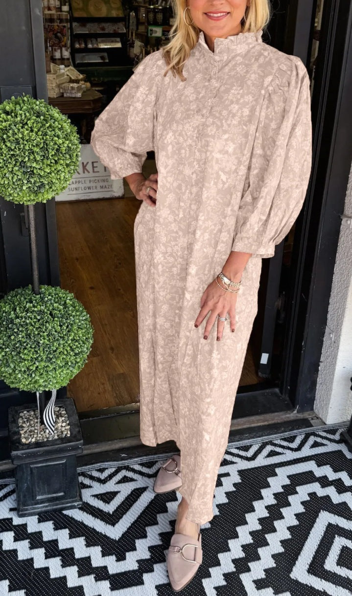 Víceřadá dlouhá sukně s elegantním dámským potiskem 2024