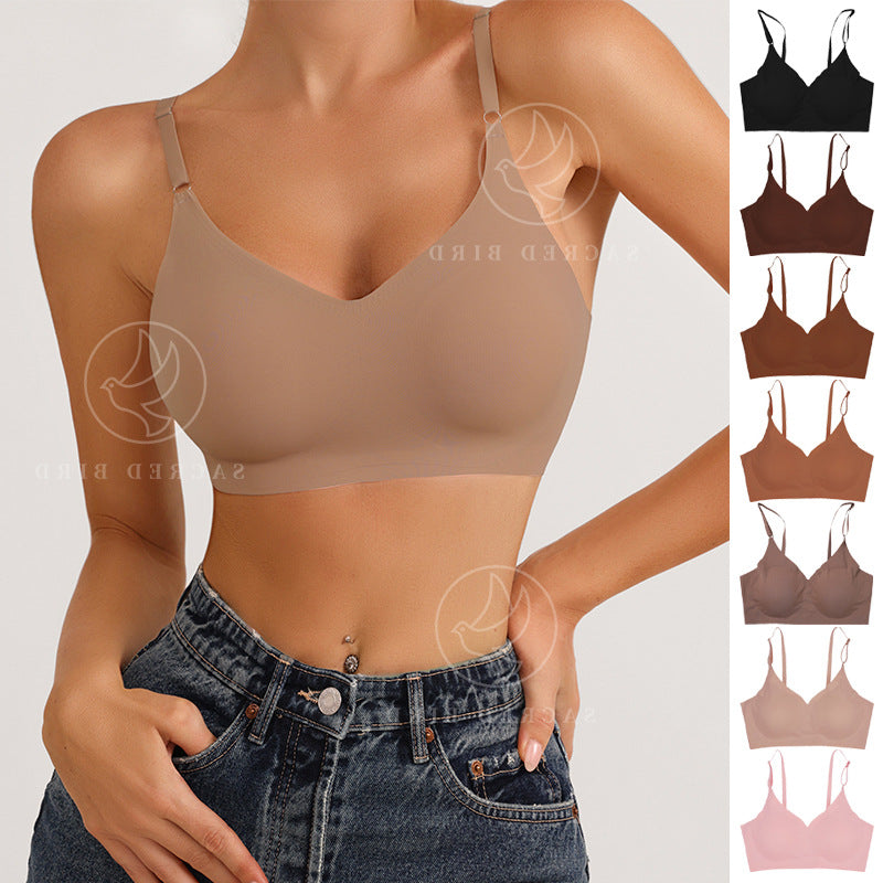 Pohodlná podprsenka s vyjímatelnými vycpávkami a bez drátků z čisté bavlny