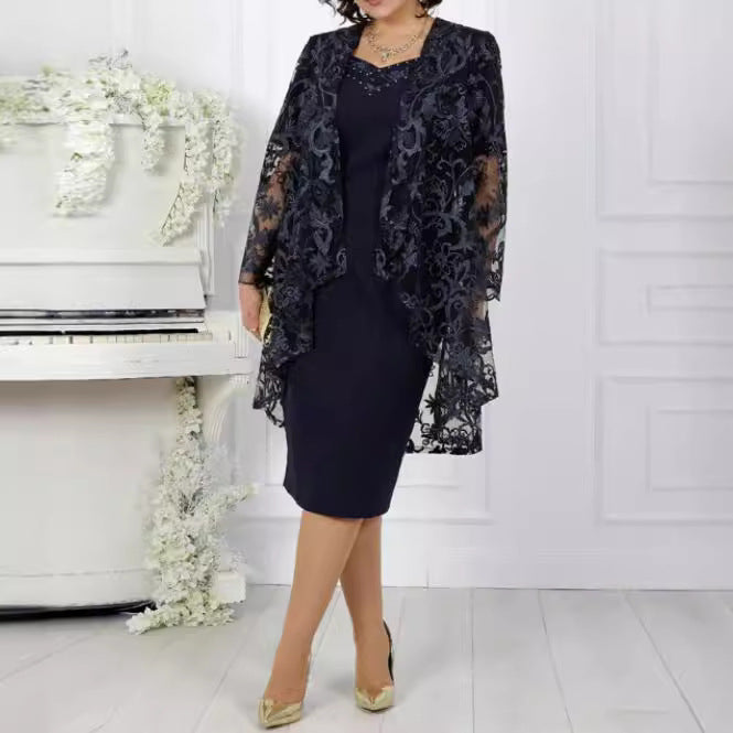 Elegantní dvoudílná krajková sukně