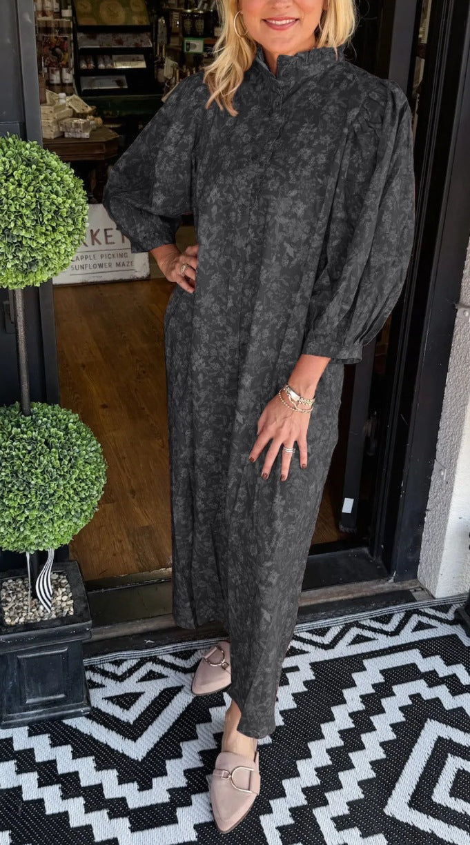 Víceřadá dlouhá sukně s elegantním dámským potiskem 2024