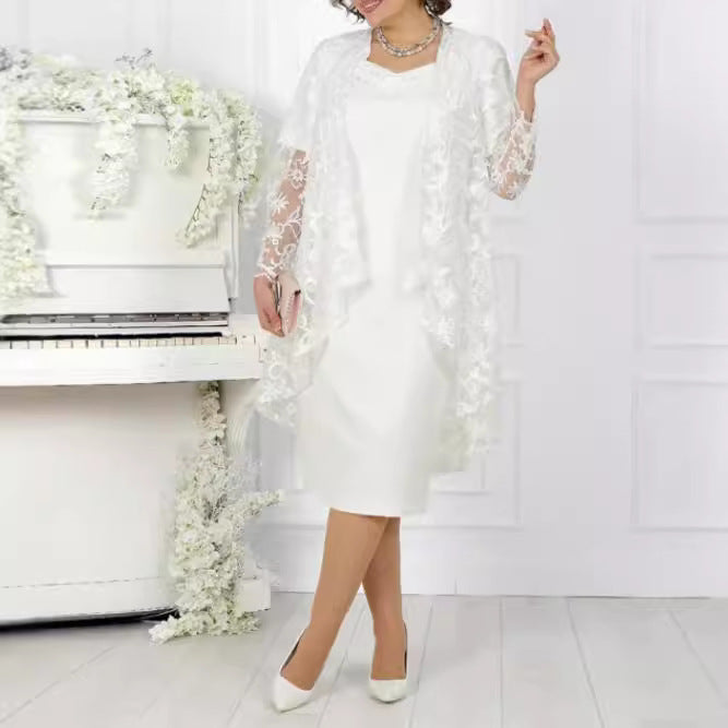 Elegantní dvoudílná krajková sukně