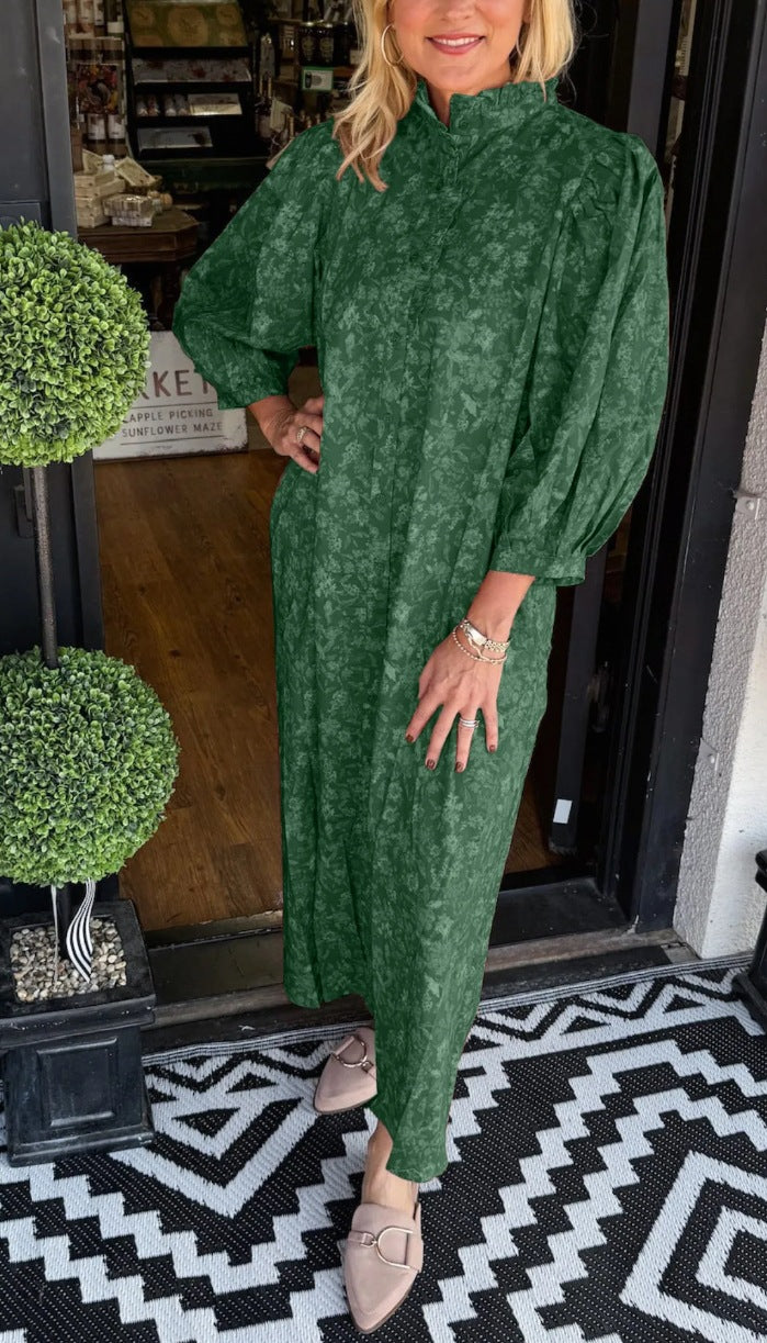 Víceřadá dlouhá sukně s elegantním dámským potiskem 2024