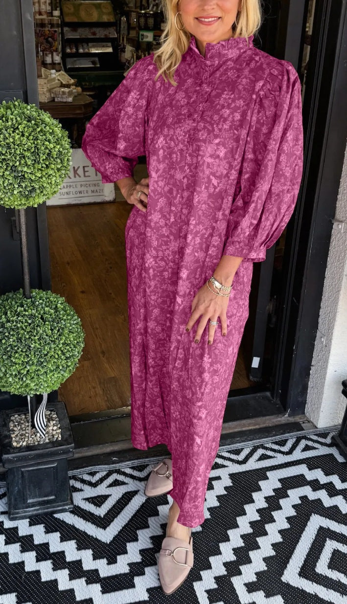 Víceřadá dlouhá sukně s elegantním dámským potiskem 2024