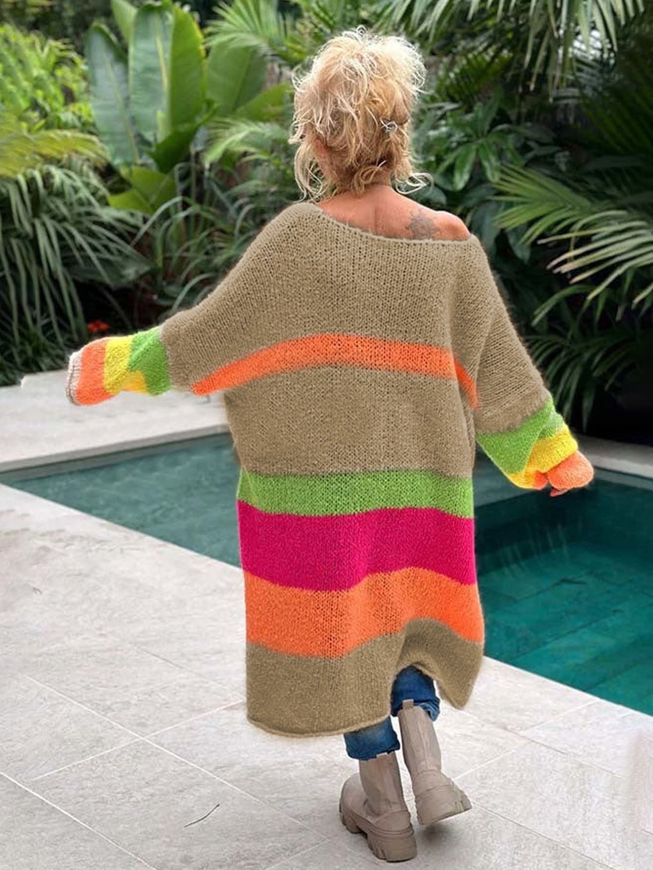 Pletený svetr Peace Rainbow