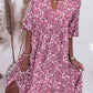 Módní šaty s květinovým potiskem 2023 s výstřihem do V