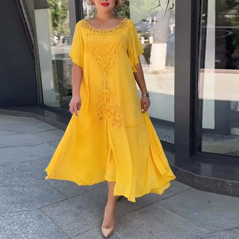 Česká jednobarevná dlouhá sukně z bavlny a lnu