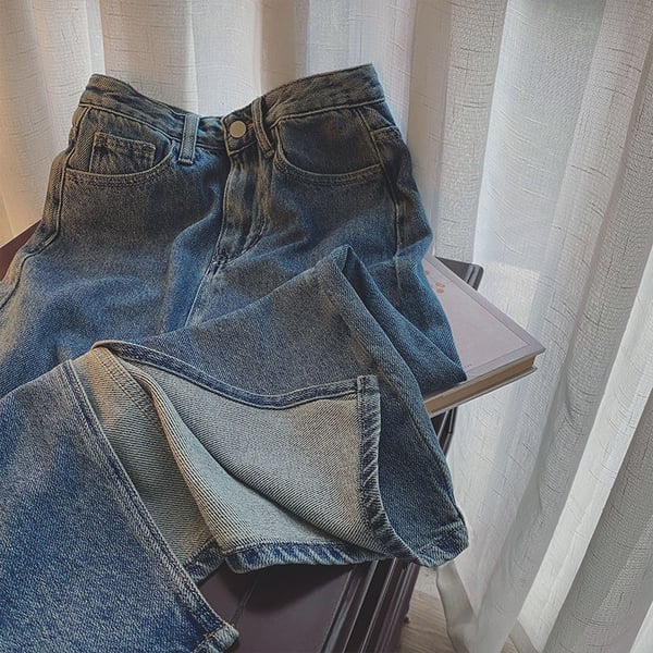 🔥Džínová midi sukně ve středním praní