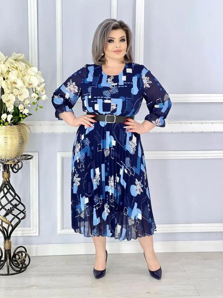 🔥😍 Vysoce kvalitní potištěné šifonové šaty S-5XL