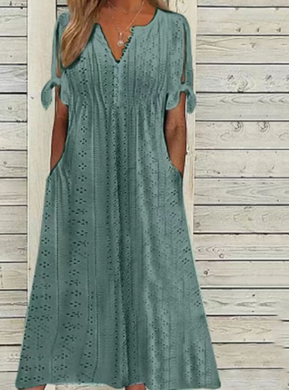 Elegantní šaty s výstřihem do V pro ženy