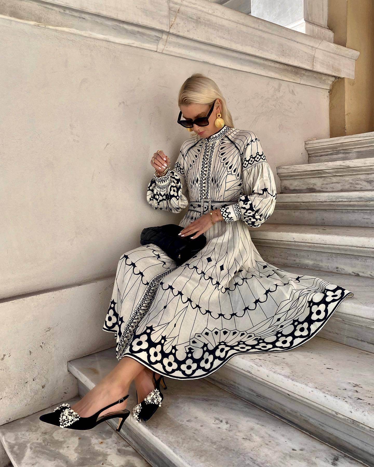 Šaty v bohémském stylu (s páskem)