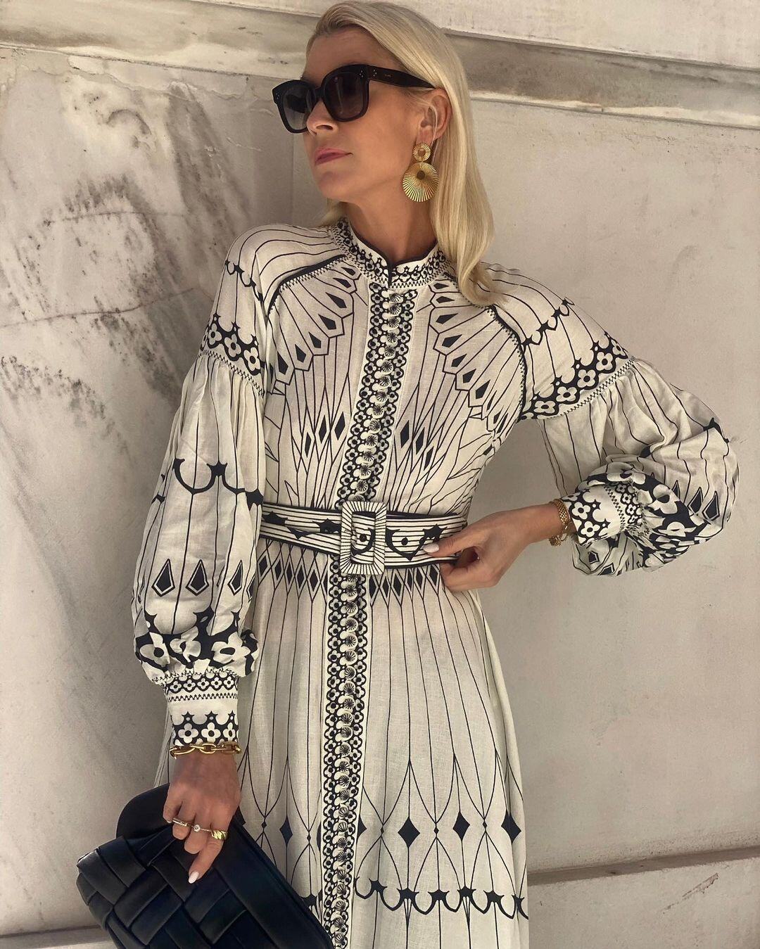 Šaty v bohémském stylu (s páskem)