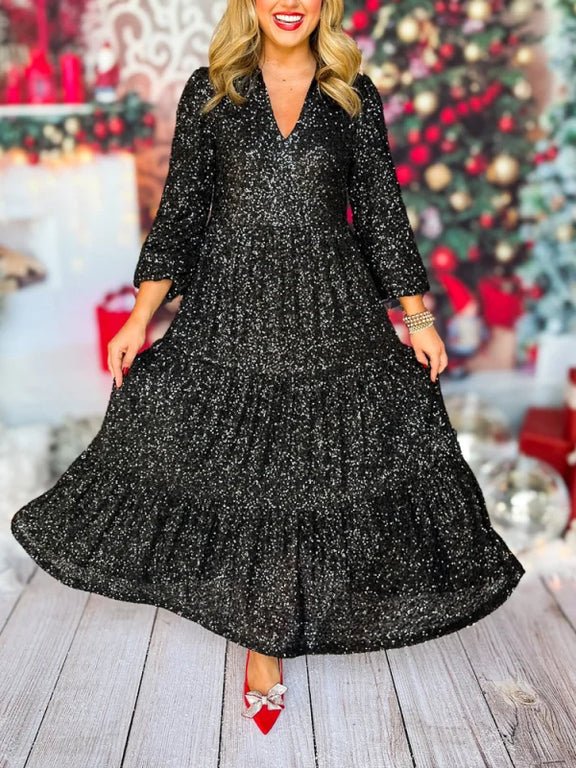 Šaty s dlouhými rukávy