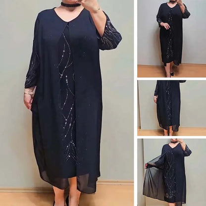 Krásné dvoudílné šaty ze syntetického šifonu